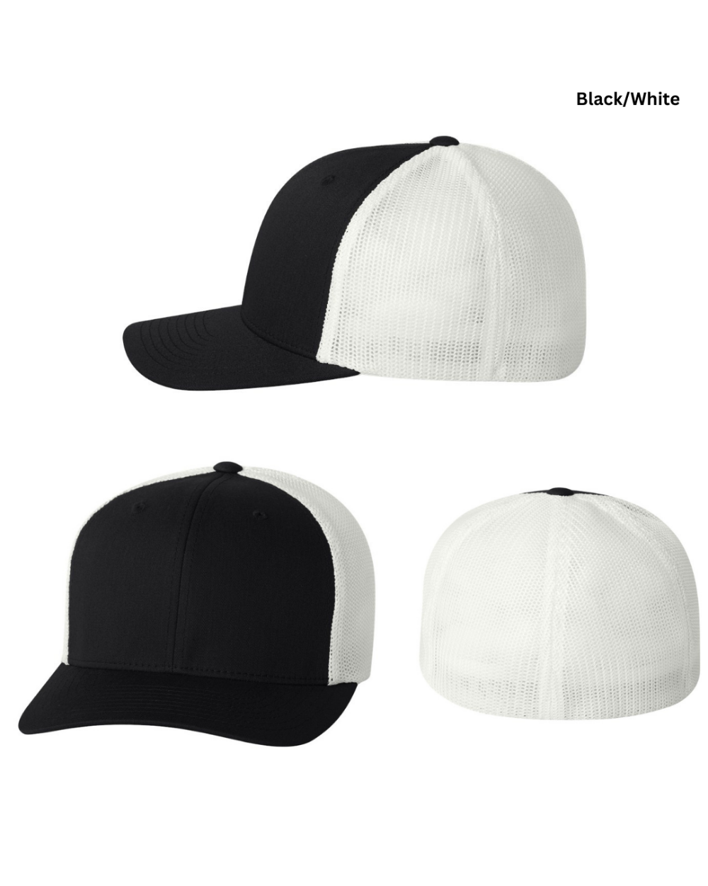 [TEAM NAME] Flexfit Fitted Trucker Hat
